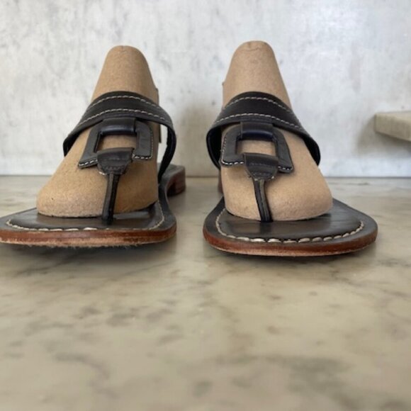 BERNARDO Women's Tegan T-Strap Leather Slingback Sandals 8 - Picture 11 of 16